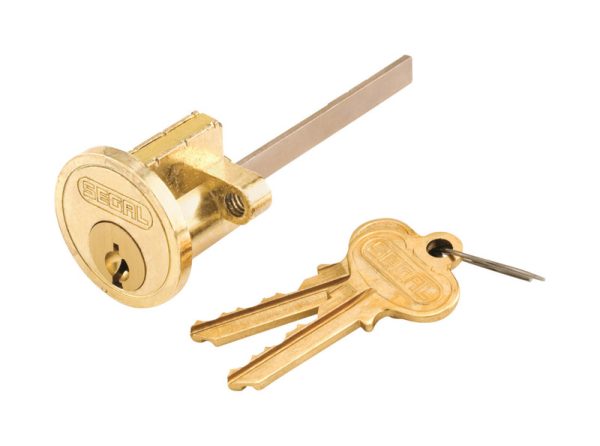 Prime-Line Segal Brass-Plated Zinc Key Lock Cylinder Keyed Differently