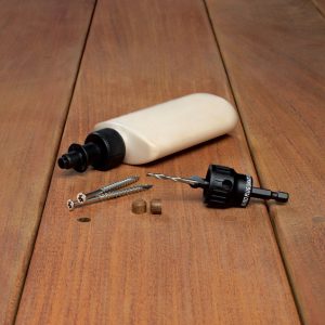 Starborn Pro Plug No. 8 X 2-1/2 in. L Brown Star Flat Head Deck Screws and Plugs Kit 1 pk