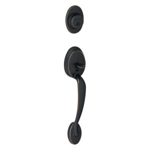 Schlage Plymouth Aged Bronze Handleset Right or Left Handed