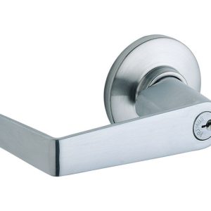 Schlage Saturn Satin Chrome Entry Lever 1-1/8 in.