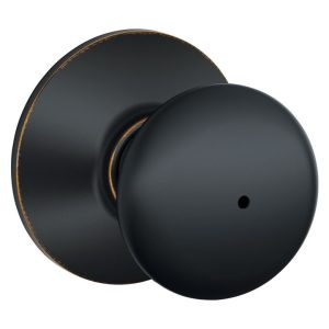 Schlage Plymouth Aged Bronze Privacy Knob Right or Left Handed