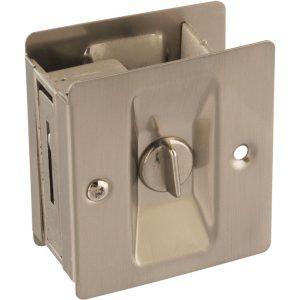 National Hardware Satin Nickel Silver Brass Pocket Door Latch 1 pk