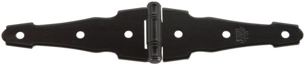 National Hardware 4 in. L Black Steel Ornamental Strap Hinge 1 pk