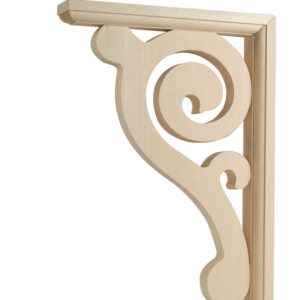 Waddell 12 in. H X 8 in. L Prefinished Brown Hardwood Decorative Bracket