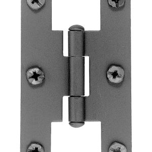 Acorn 1-13/16 in. W X 3 in. L Smooth Black Iron H Hinge 2 pk