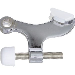 National Hardware Die Cast Zinc/Steel/Rubber Tip Chrome Hinge Pin Door Stop Mounts to door hinge