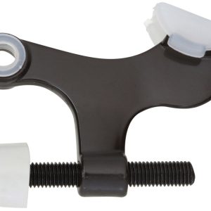 National Hardware Steel Oil Rubbed Bronze Black/White Hinge Pin Door Stop Mounts to door hinge