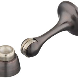 National Hardware 3 in. W Zinc w/Steel Antique Bronze Magnetic Door Stop Mounts to door and wall