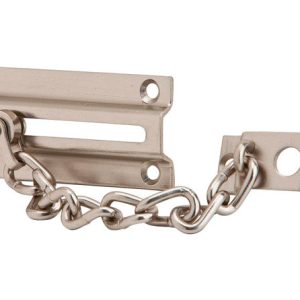 Ives 1-7/16 in. H X 3-3/8 in. L Satin Nickel Brass Chain Door Guard