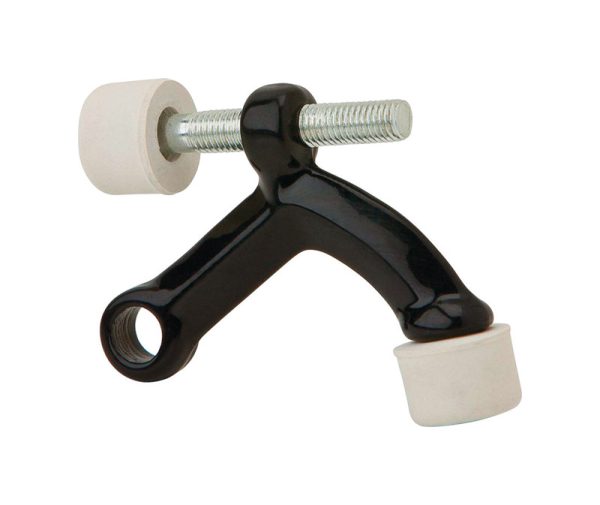 Ives Aluminum Black Hinge Pin Door Stop Mounts to door