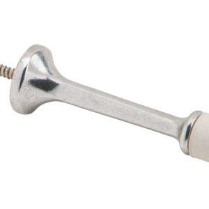 Ives 3-3/16 in. W X 7/8 in. L Aluminum Metallic Door Stop Mounts to wall