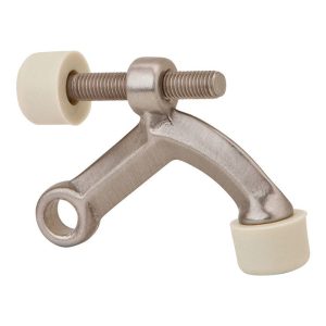 Ives Aluminum Satin Nickel Hinge Pin Door Stop Mounts to wall