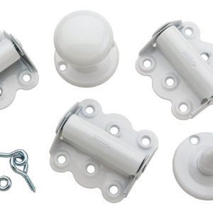 National Hardware Silver/White Steel Screen/Storm Door Hardware Set 1 pk