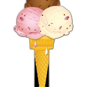 Lucky Line Key Shapes Ice Cream House Key Blank Double For Kwikset KW1/11