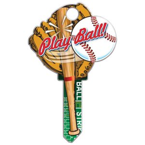 Lucky Line Key Shapes Baseball House Key Blank Double For Schlage SC1