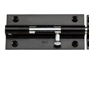 National Hardware 8 in. L Black Steel Heavy Duty Barrel Bolt 1 pk