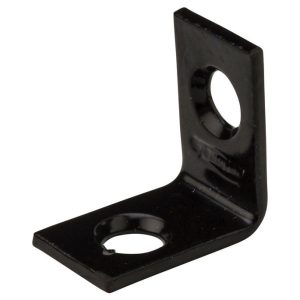 National Hardware 0.75 in. H X 0.5 in. W X 0.07 in. D Black Steel Inside Corner Brace