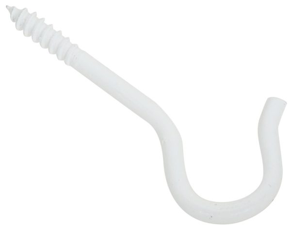 National Hardware 2.5 in. L White Steel Ceiling Hook 25 lb. cap. 1 pk