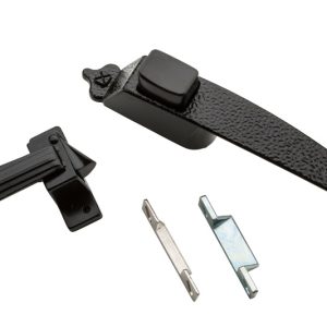 National Hardware Black Zinc Push Button Latch 1 pk