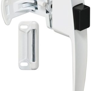 National Hardware White Zinc Push Button Latch 1 pk