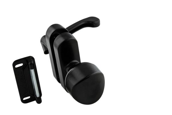 National Hardware Black Zinc Universal Knob Latch 1 pk