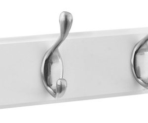 National Hardware 18 in. L Satin Nickel Wood Hook Rack 1 pk