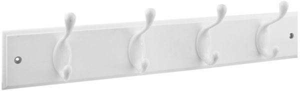 National Hardware White Wood 18 in. L Hook Rack 1 pk