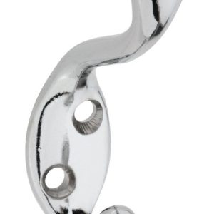 National Hardware 1.587 in. L Chrome Zinc Coat/Hat Hook 75 lb. cap. 1 pk