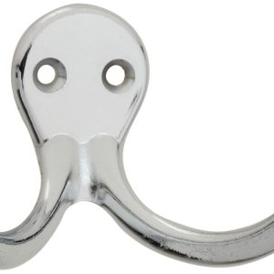 National Hardware 2-15/16 in. L Chrome Zinc Double Clothes Hook 35 lb. cap. 1 pk