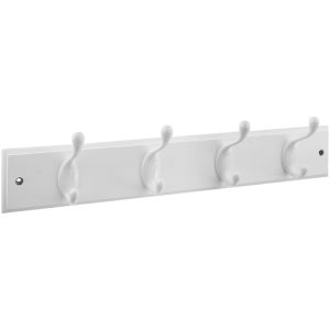 National Hardware White Wood 18 in. L Hook Rack 1 pk