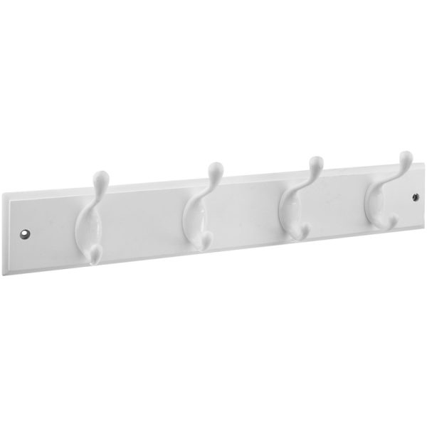 National Hardware White Wood 18 in. L Hook Rack 1 pk
