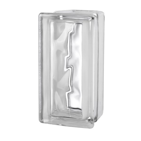 Seves 8 in. H X 4 in. W X 4 in. D Nubio Allbend Glass Block