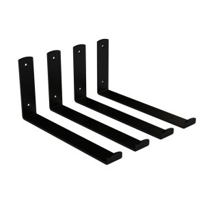 National Hardware 5-7/8 in. H X 1-1/2 in. W X 11-13/16 in. D Black Steel Floating Shelf
