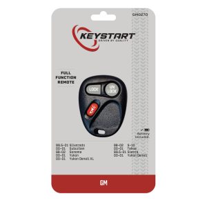 KeyStart Self Programmable Remote Automotive Replacement Key GM027 Double For GM