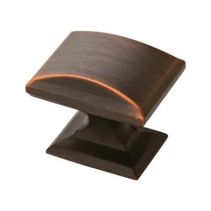 Amerock Candler Rectangle Cabinet Knob 1-1/8 in. Oil Rubbed Bronze 1 pk