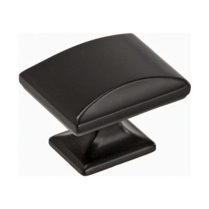 Amerock Candler Rectangle Cabinet Knob 1-1/4 in. Black Bronze 1 pk