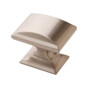 Amerock Candler Square Cabinet Knob 1-1/8 in. Satin Nickel 1 pk