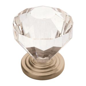 Amerock Traditional Classics Cabinet Knob 1-1/4 in. D 1-3/8 in. Satin Nickel 1 pk