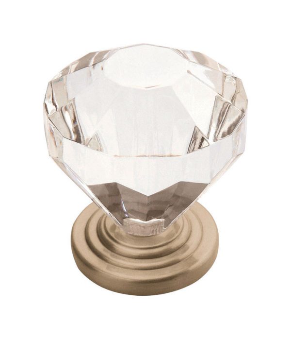Amerock Traditional Classics Cabinet Knob 1-1/4 in. D 1-3/8 in. Satin Nickel 1 pk