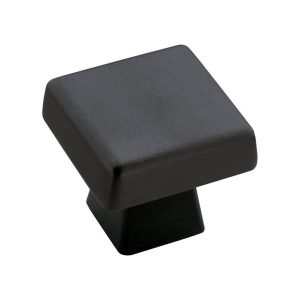 Amerock Blackrock Square Cabinet Knob 1-1/16 in. Black Bronze 1 pk