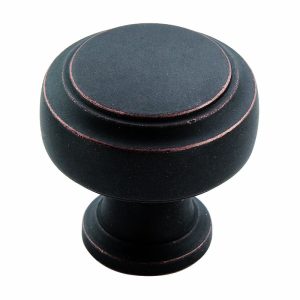 Amerock Highland Ridge Collection Round Cabinet Knob 1-3/16 in. D 1-1/4 in. Dark Oiled Bronze 1 pk