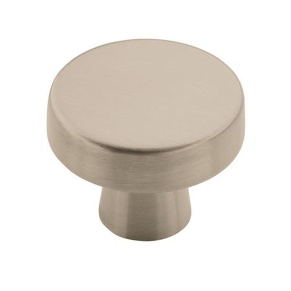 Amerock Blackrock Collection Round Cabinet Knob 1-5/16 in. D 1-1/8 in. Satin Nickel 1 pk
