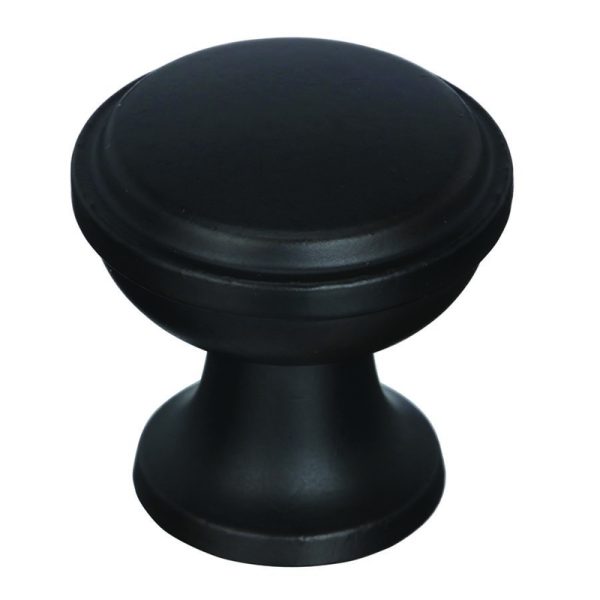 Amerock Westerly Transitional Round Cabinet Knob 1-3/16 in. D 1-3/16 in. Black Bronze 1 pk