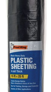 Frost King Plastic Sheeting 4 mil X 15  W X 25 ft. L Plastic Black