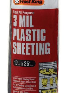 Frost King Plastic Sheeting 3 mil X 10  W X 25 ft. L Plastic Black