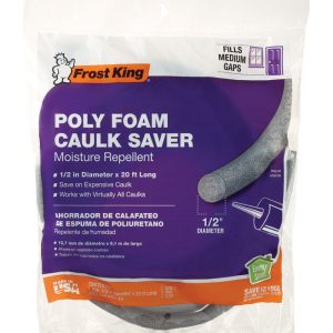 Frost King Gray Poly Form Caulk Saver For Windows 20 ft. L X 0.5 in.