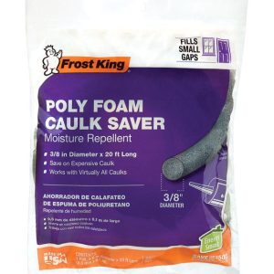 Frost King Gray Poly Foam Caulk Saver For Windows 20 ft. L X 0.38 in.