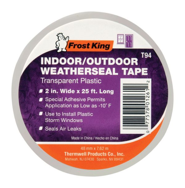 Frost King Clear Plastic Weather Stripping Tape For Windows 25 ft. L X 0.014 in.