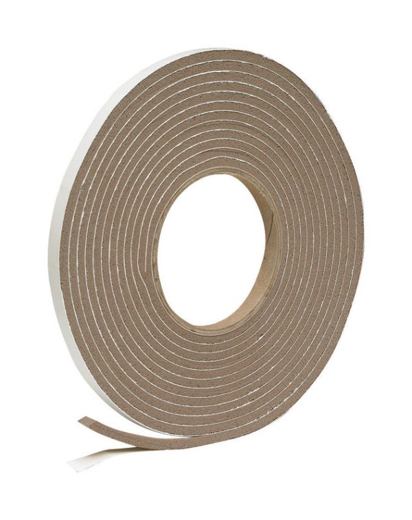 Frost King Brown Vinyl Clad Foam Waterproof Weatherseal For Doors and Windows 17 ft. L X 0.19 in.