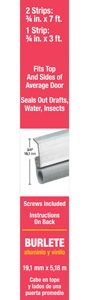 Frost King Silver Aluminum/Vinyl Door Set Seal For Doors 17 ft. L X 0.19 in.